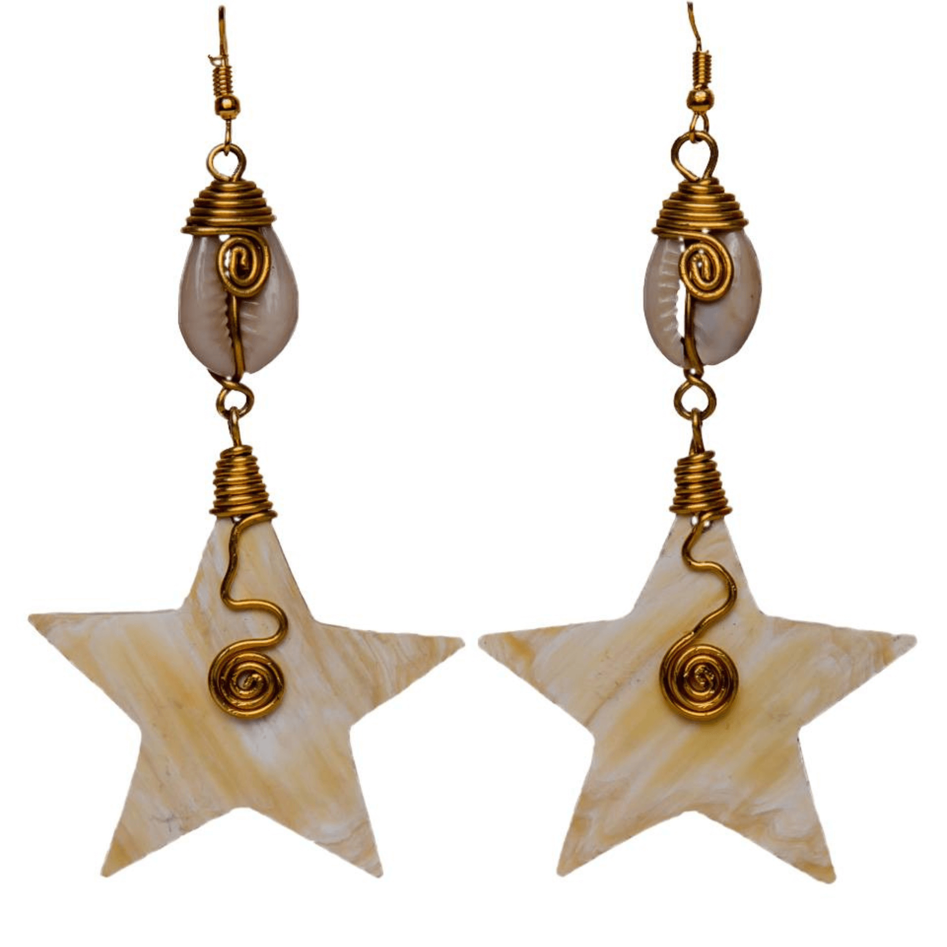 Long Star Earrings