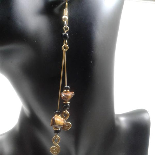 Long drop earrings