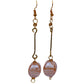 Pink drop ball earrings