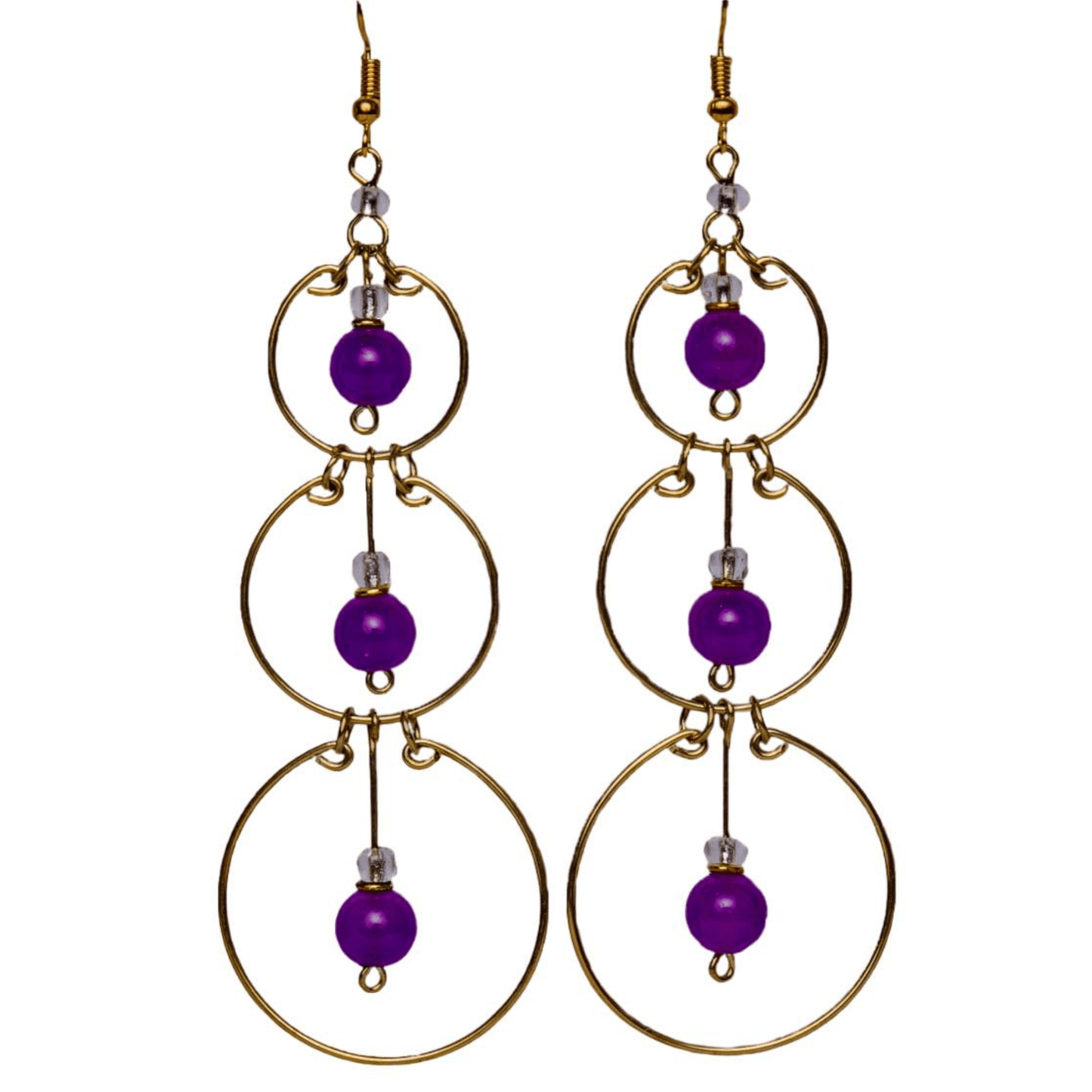 Purple Statement Earrings