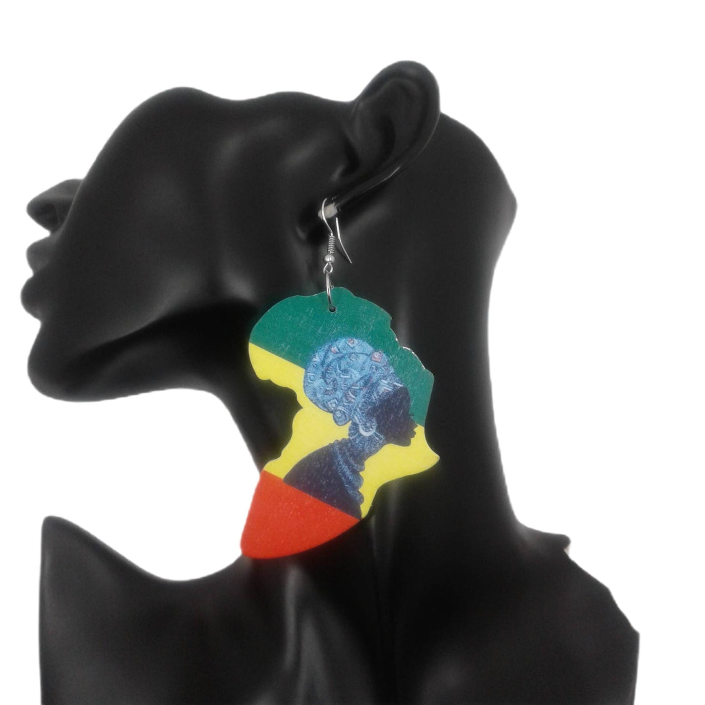 African Map Earrings