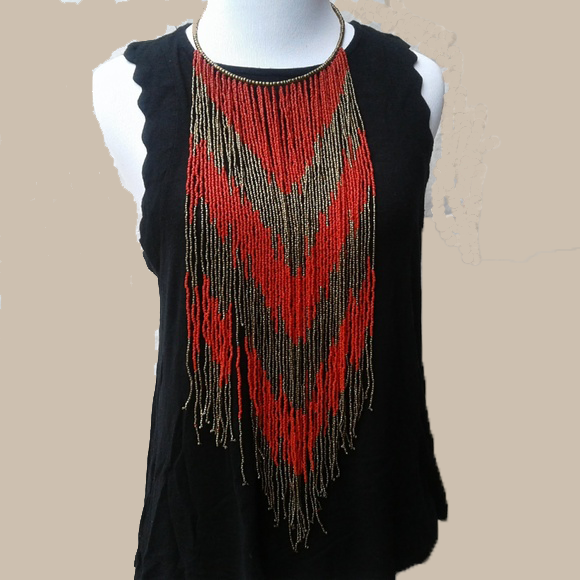 Red and gold necklace