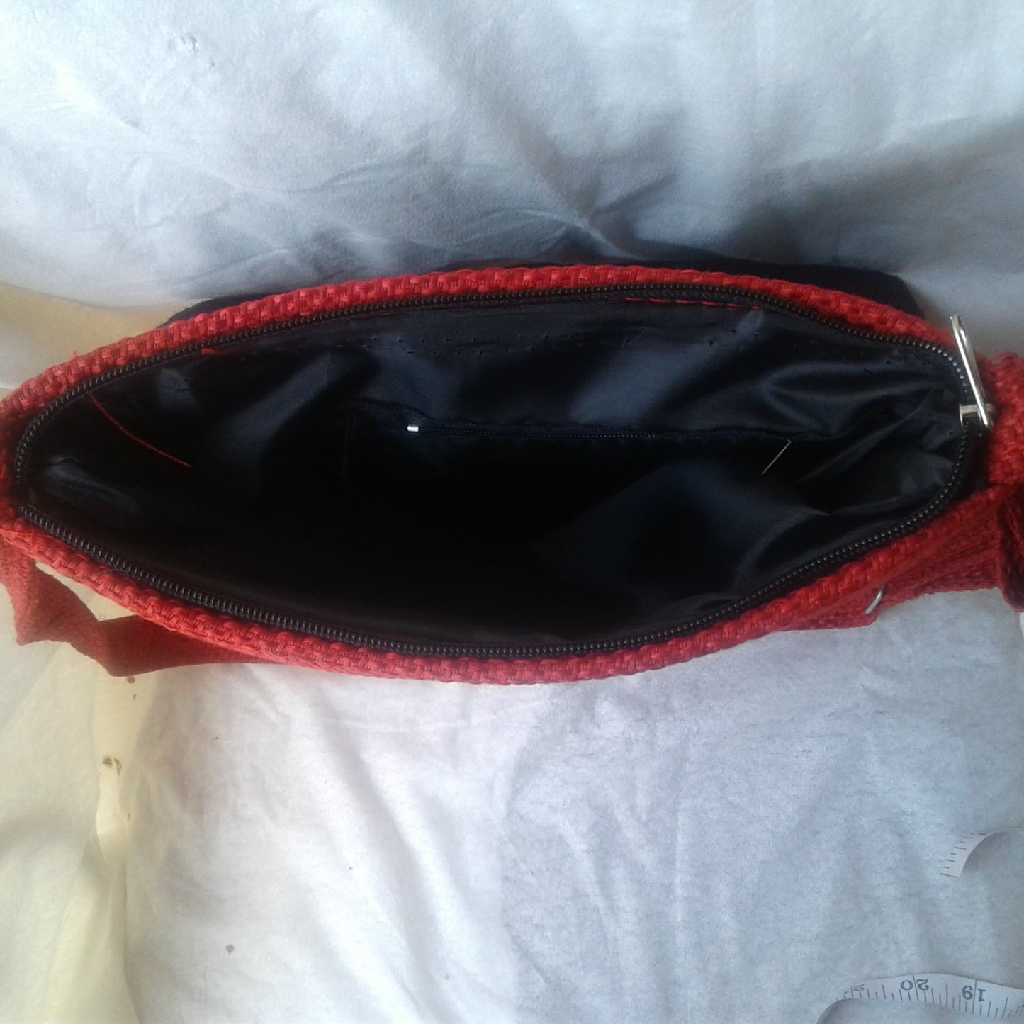 Red crossbody bag
