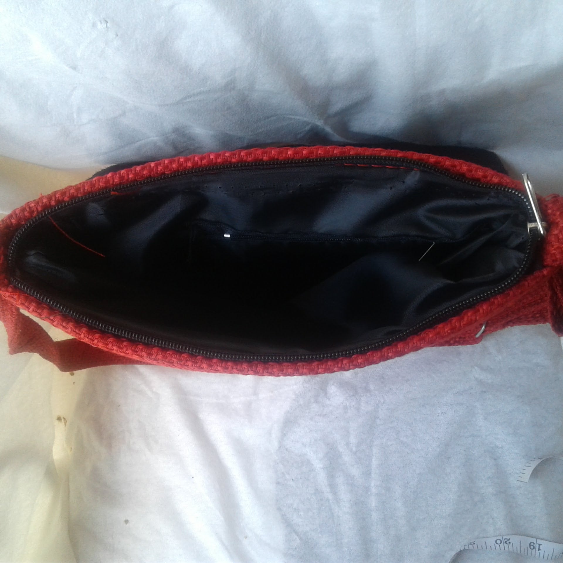 Red crossbody bag