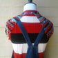 Red, Blue &Black Shoulder Necklace