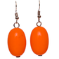 Small Orange Dangle Earrings