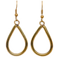 Small Oval Hoop Earrings made with gold plated brass