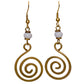 spiral drop earrings