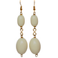 White Ball Drop Earrings