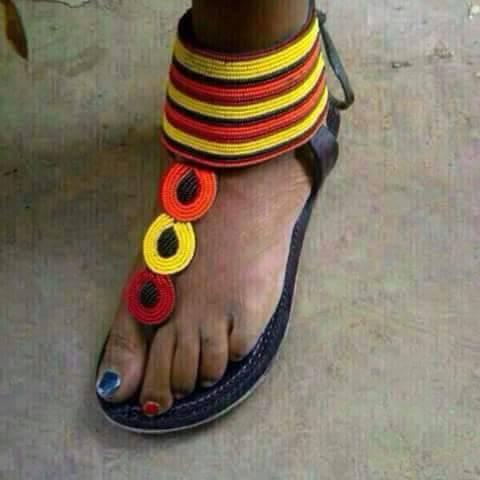 Women's beaded sandals