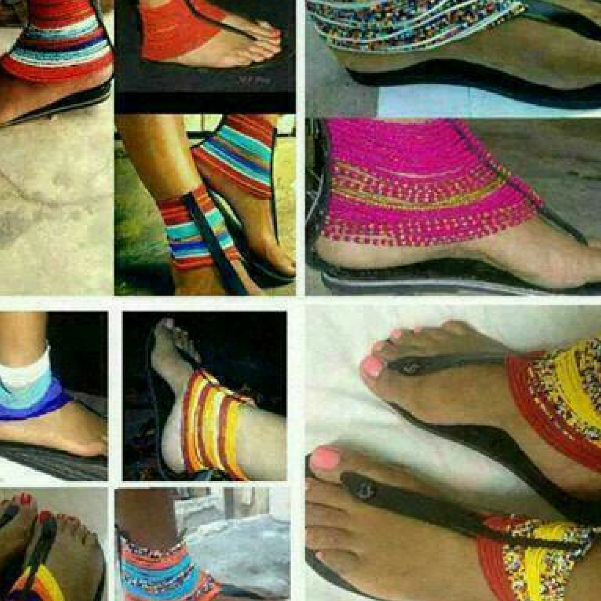 Women's high top thong sandals