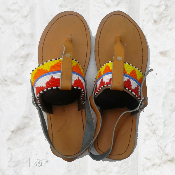 Women's thong sandals with ankle strap