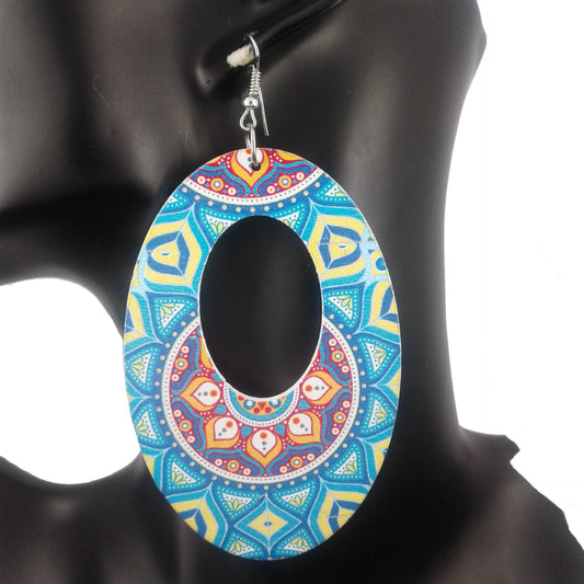 wooden hoop earrings