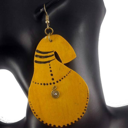 Wooden Dangle Earrings