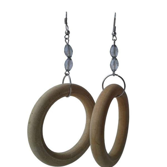 wooden hoop earrings