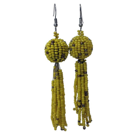 Beaded Tassel Earrings