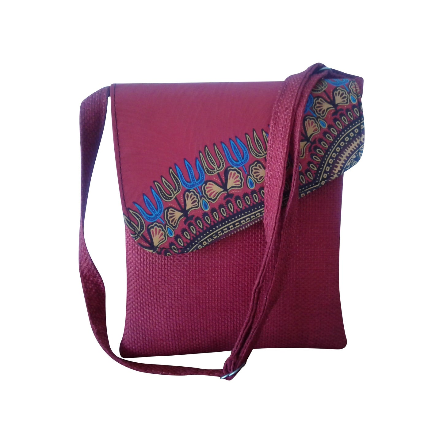 Red crossbody bag with adjustable straps