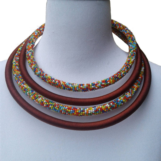 layered beaded necklace