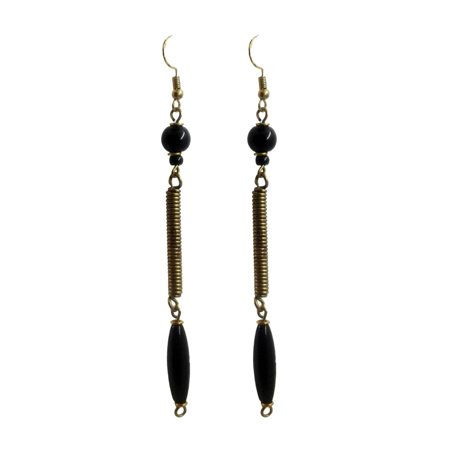 Long Black Earrings