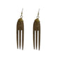 Brown Comb Earrings