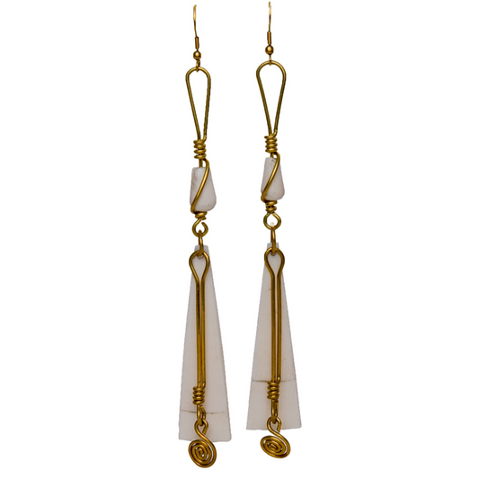 long triangle earrings