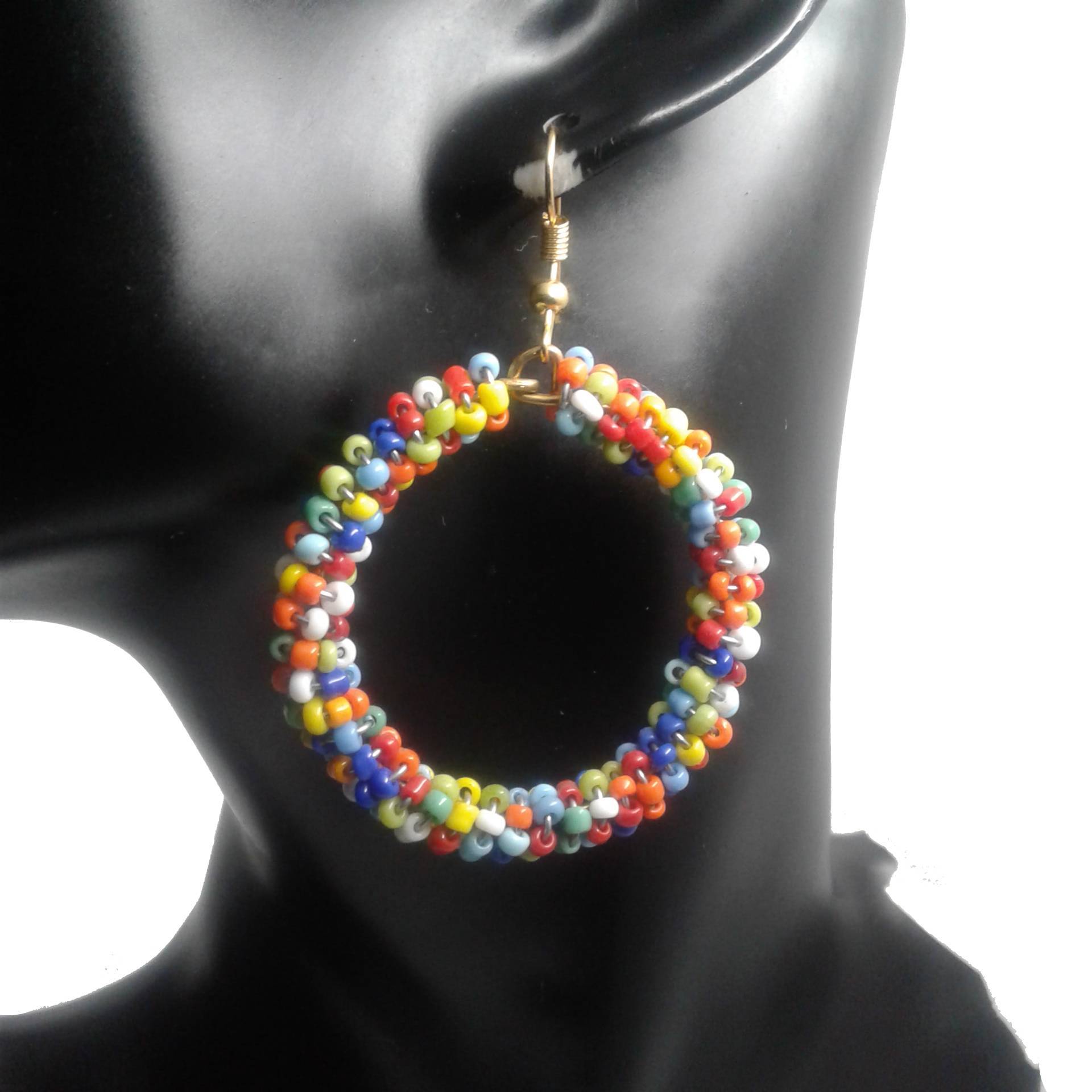multicolor hoop earrings