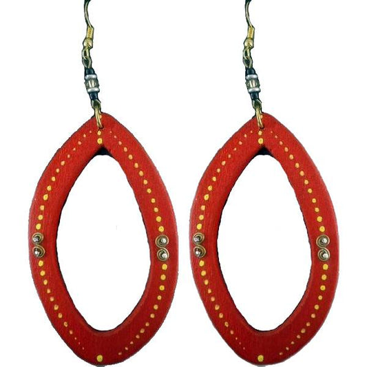 Red Hoop Earrings