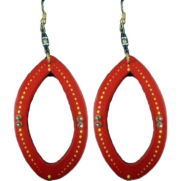 Red Hoop Earrings